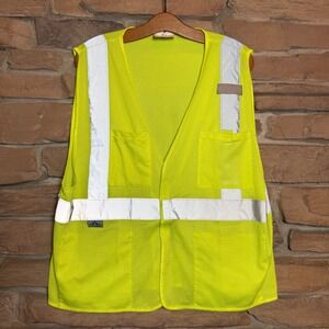 Pyramex RVHL2010L ANSI Class 2 High Visibility Safety Vest LFluorescent Yellow